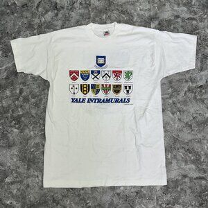 Vintage Coat of arms of Yale University CHAMPION T Shirt XL USA Lux Et Veritas